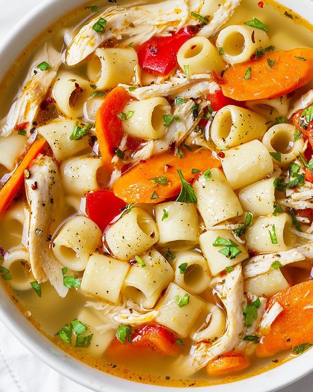 Chicken Noodle Soup - #recipe by #eatwell101 - https://www.eatwell101.com/chicken-noodle-soup-recipe