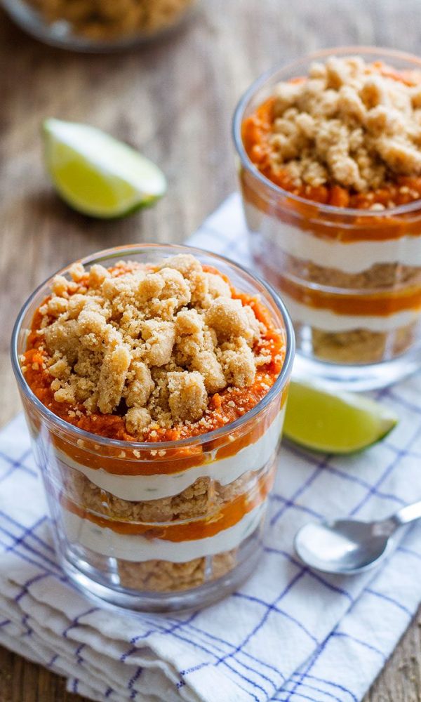 Pumpkin Pie Parfaits with Crumble Topping