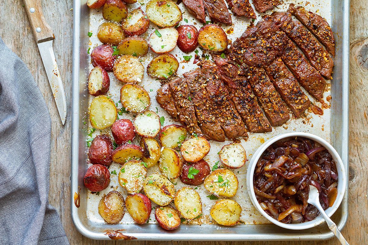 Sheet Pan Steak and Potatoes