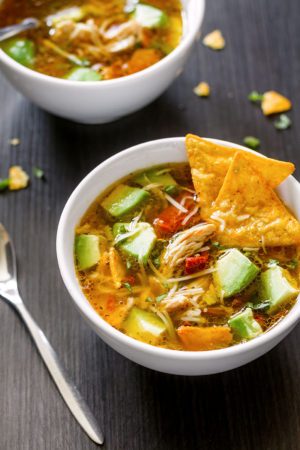 Sun-Dried Tomato Chicken Tortilla Soup