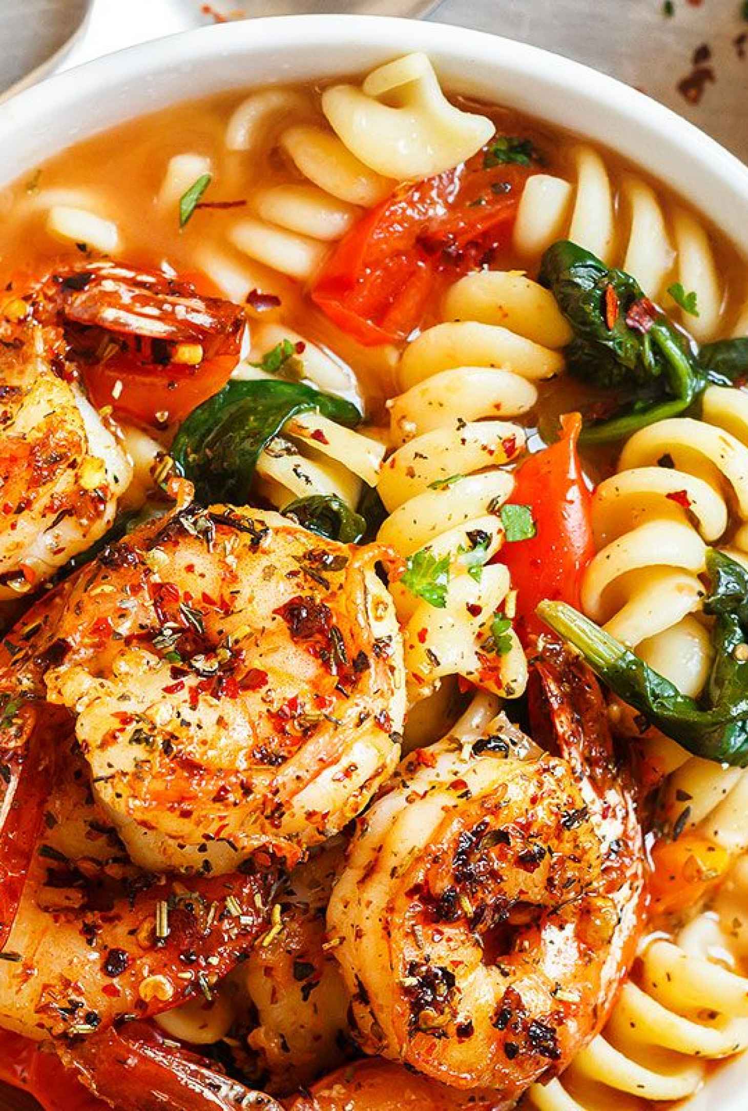 Instant Pot Pasta Soup with Shrimp - #recipe by #eatwell101 - https://www.eatwell101.com/instant-pot-soup-recipe-shrimp-pasta