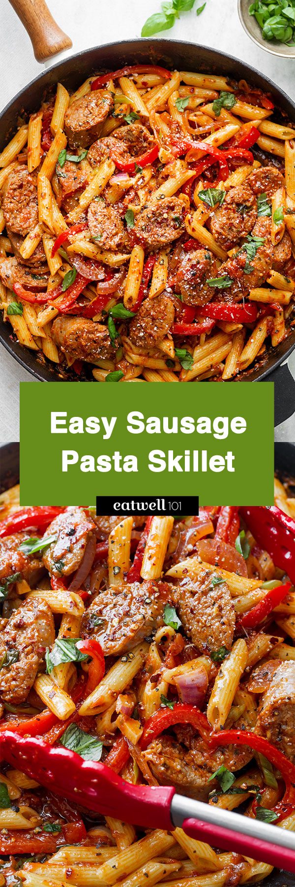 Sausage Pasta Skillet — A quick and easy skillet meal with incredible flavor, perfect for weeknight dinners with family.