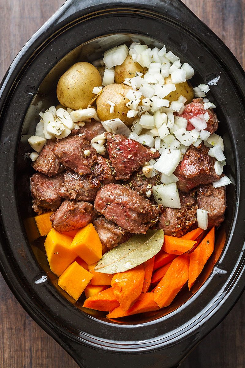 Slow Cooker Beef Stew — A hearty and delicious beef stew that is loaded with hearty veggies and incredible flavor!