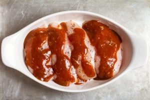 Sticky Honey-Sriracha Chicken Breasts