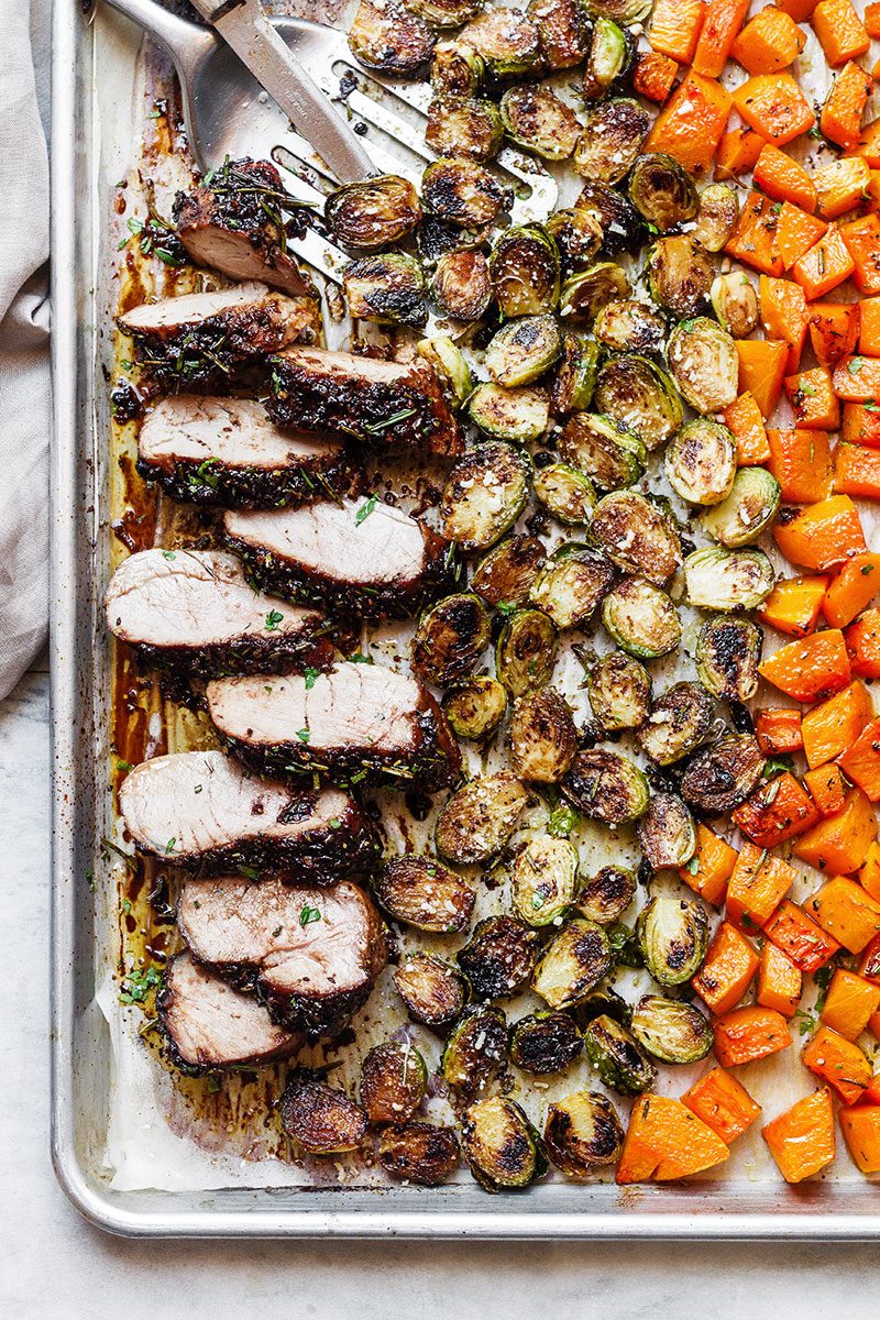 Balsamic Pork Tenderloin in Oven with Fall Veggies — Eatwell101