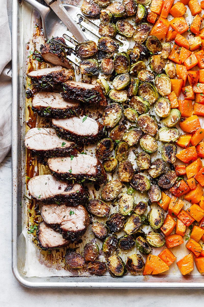 Balsamic Pork Tenderloin in Oven with Fall Veggies ...