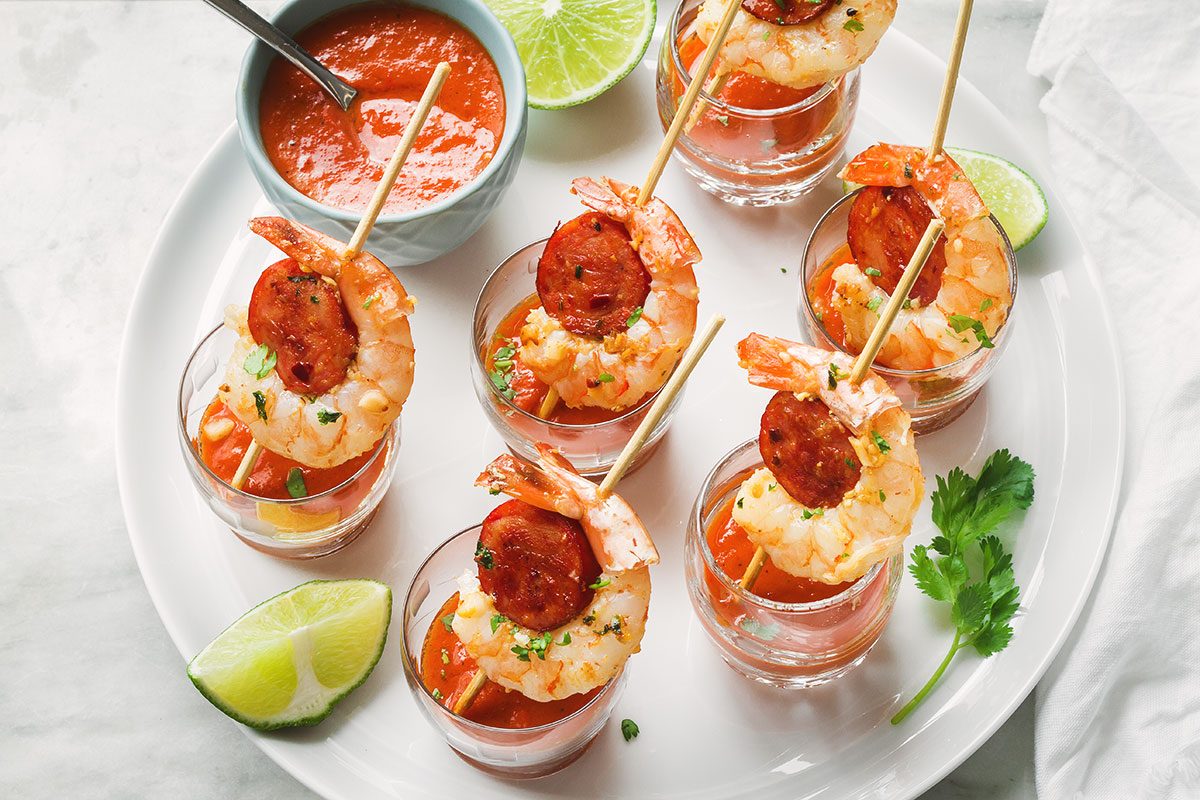 Shrimp And Chorizo Appetizers Recipe Eatwell101