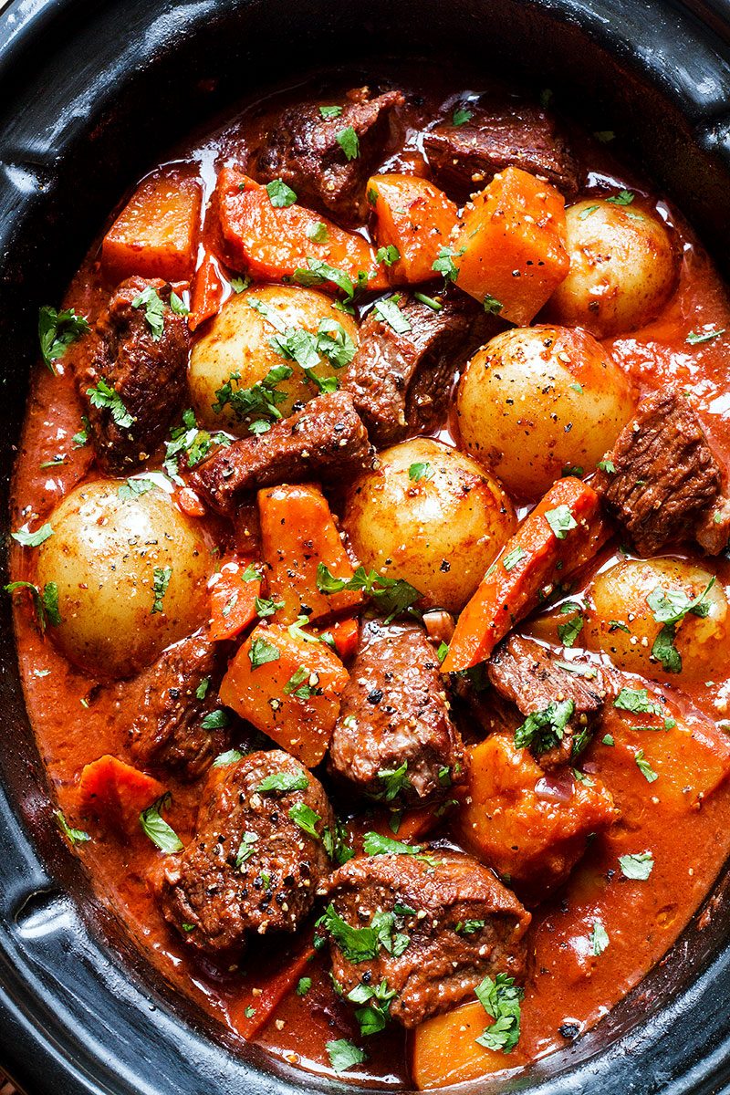 Slow Cooker Beef Stew Recipe with Butternut, Carrot and Potatoes — Eatwell101