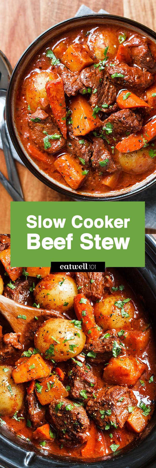 Slow Cooker Beef Stew Recipe -  #slow-cooker #crockpot #beef #stew #recipe #eatwell101 - A hearty and delicious beef stew that is loaded with hearty veggies and incredible flavor!