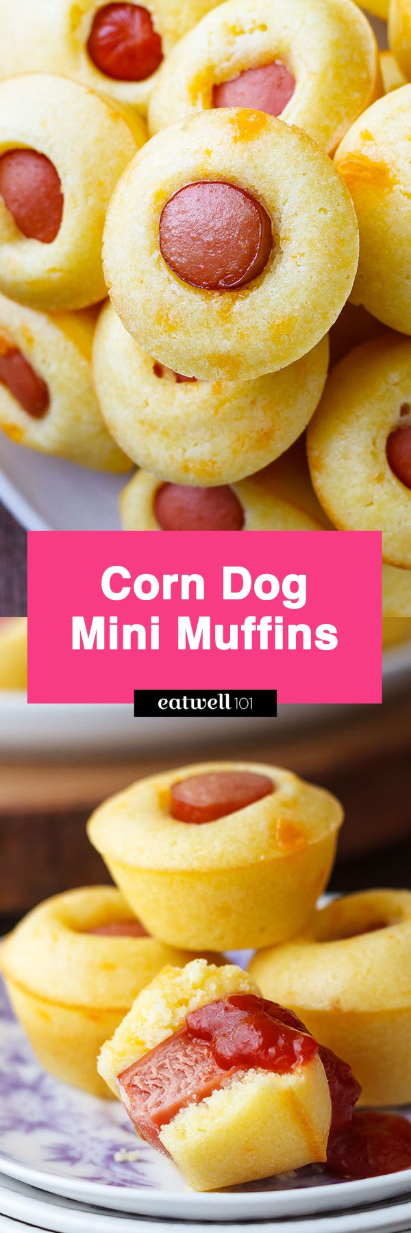 Corn Dog Muffins — Super cute and adorable, a great brunch snack or the perfect appetizer for the big Thanksgiving dinner coming up!