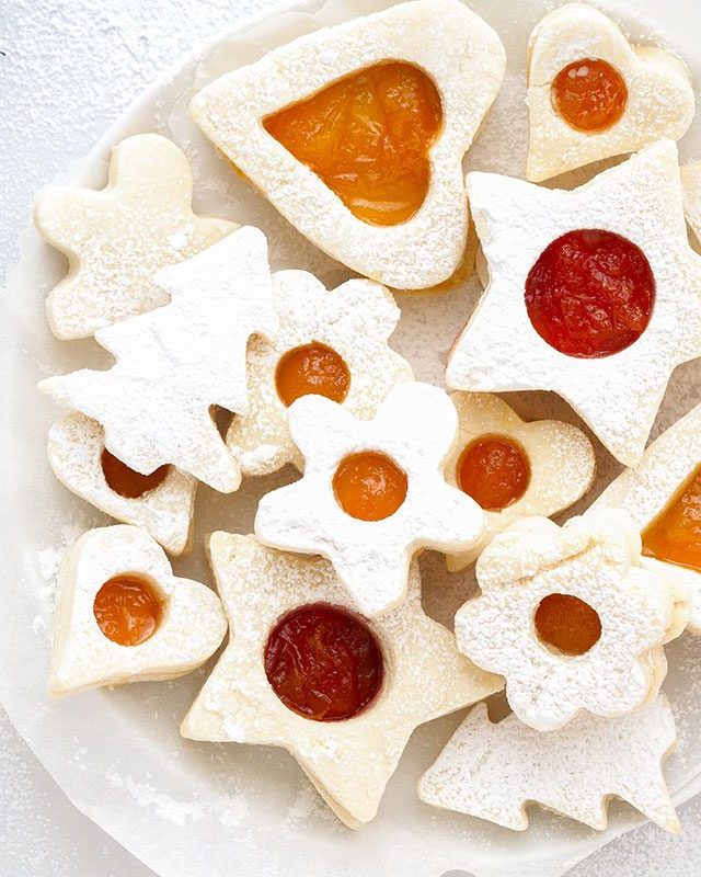 Raspberry and Peach Sugar Cookies - #recipe by #eatwell101 - https://www.eatwell101.com/easy-sugar-cookies-recipe