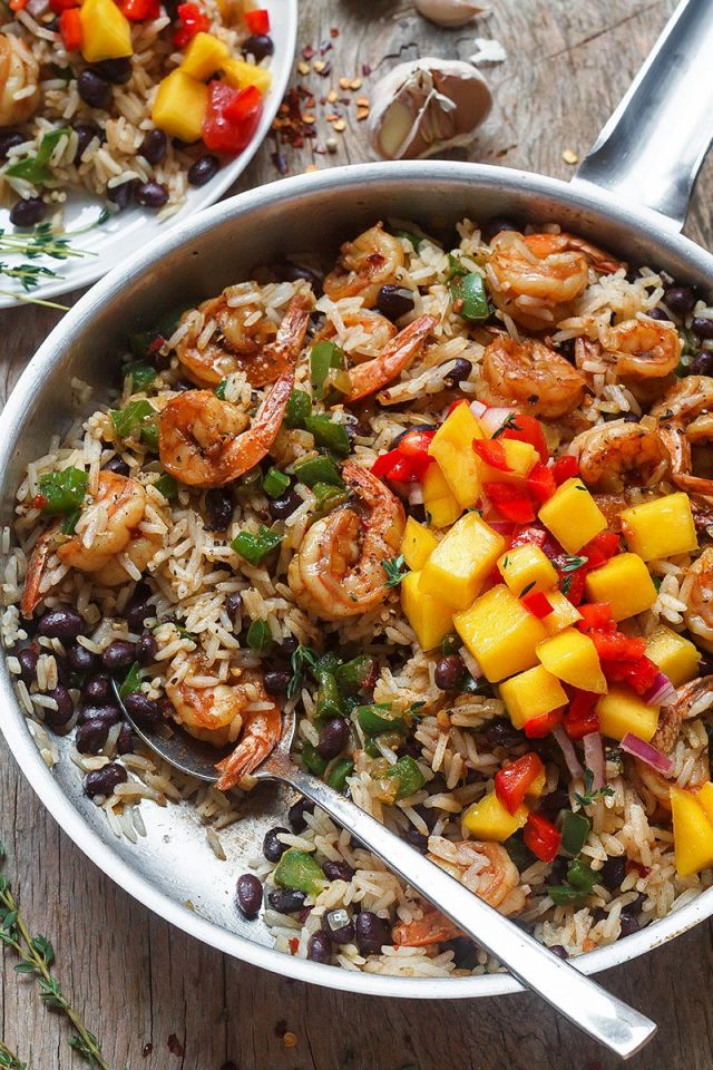 Spicy Jerk Shrimp with Rice and Black Beans