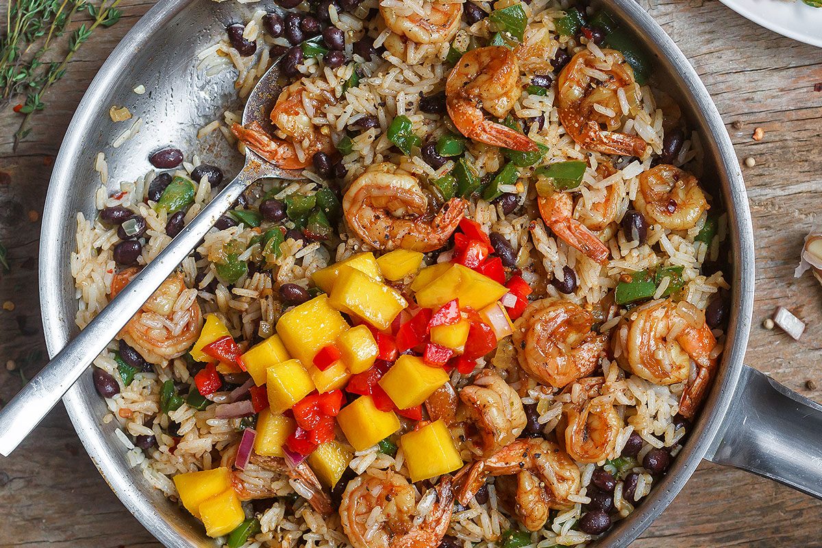 Spicy Jerk Shrimp with Rice and Black Beans