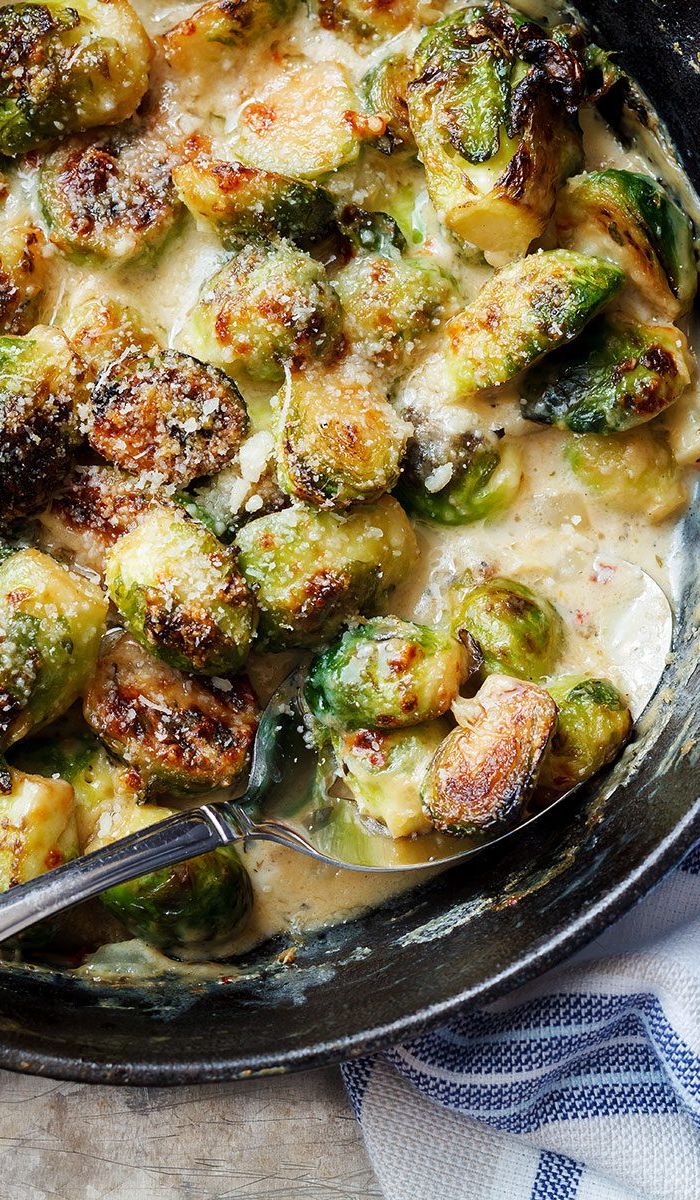 Creamy Brussels Sprouts Gratin