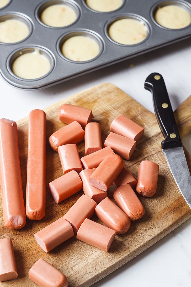 Corn Dog Muffins — Super cute and adorable, a great brunch snack or the perfect appetizer for the big Thanksgiving dinner coming up!