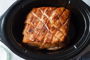 Crockpot Creamy Garlic Pork Loin