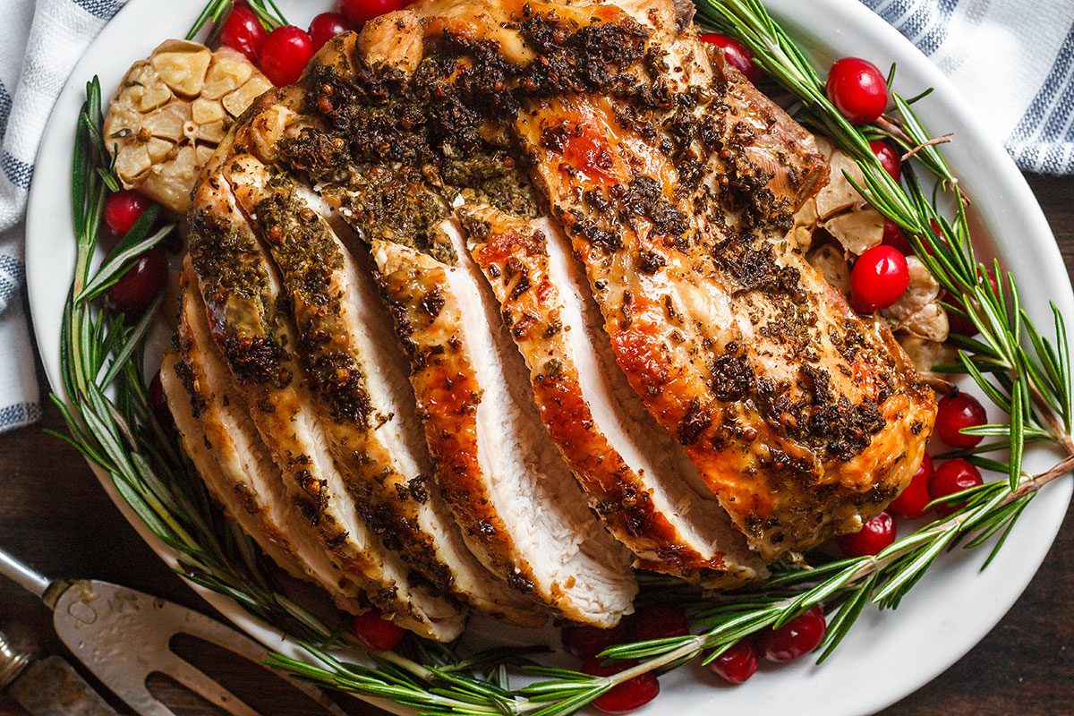 Instant Pot Turkey Breast with Garlic Herb Butter