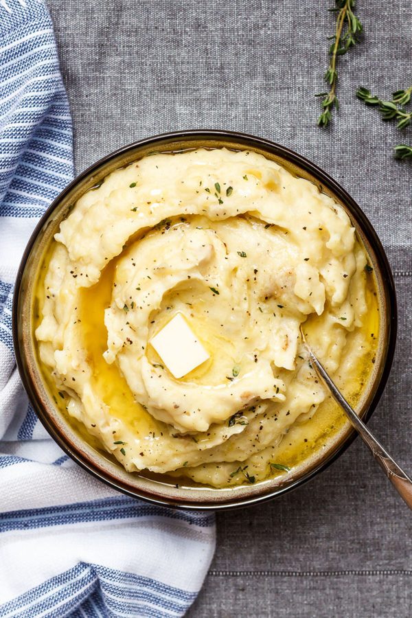 Instant Pot Mashed Potatoes - #recipe by #eatwell101 - https://www.eatwell101.com/instant-pot-mashed-potatoes-recipe