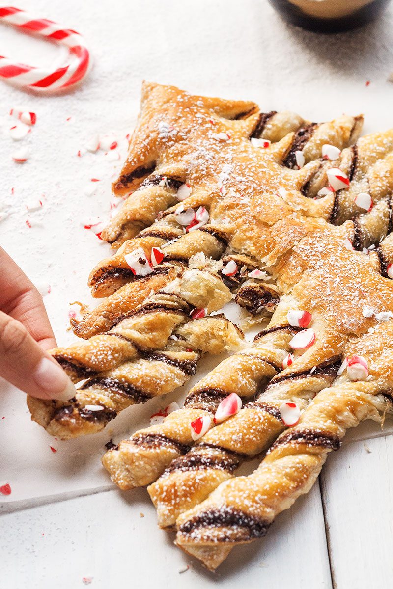 Puff Pastry Nutella Christmas Tree - Rich And Delish