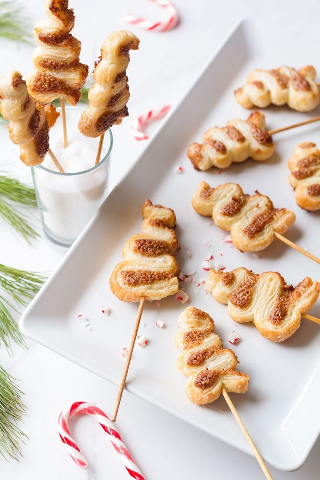 Christmas Tree Puffs with Nut Butter Filling