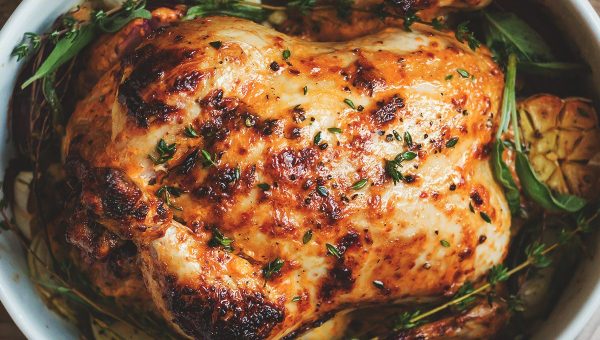 Mayonnaise Roasted Whole Chicken - #recipe by #eatwell101 - https://www.eatwell101.com/oven-roasted-whole-chicken-recipe