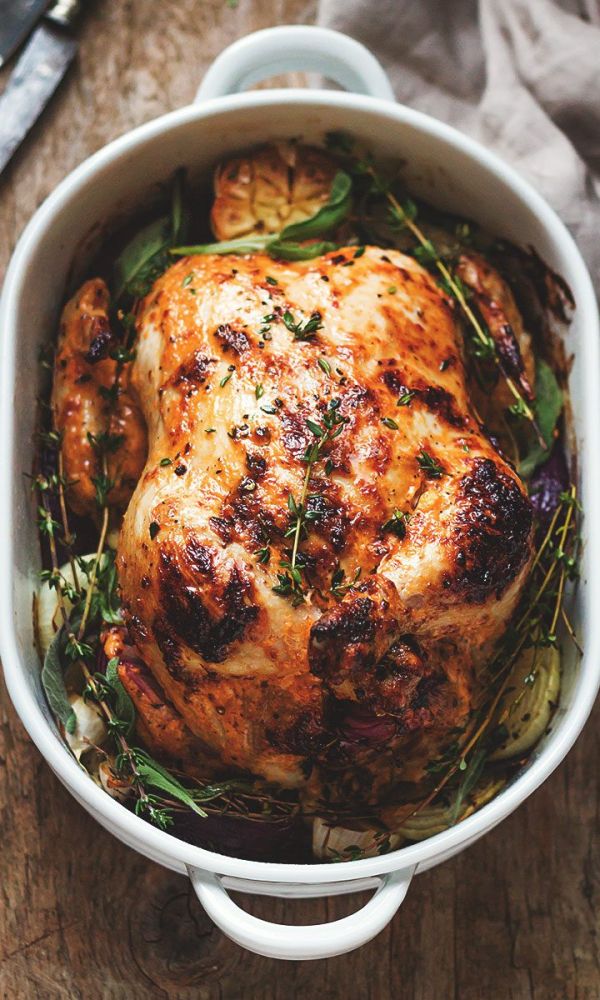 Mayonnaise Roasted Whole Chicken