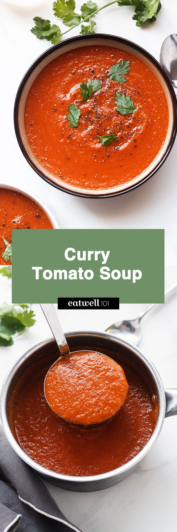 Curry Tomato Soup - A hearty, comforting roasted tomato soup full of incredible flavors. 