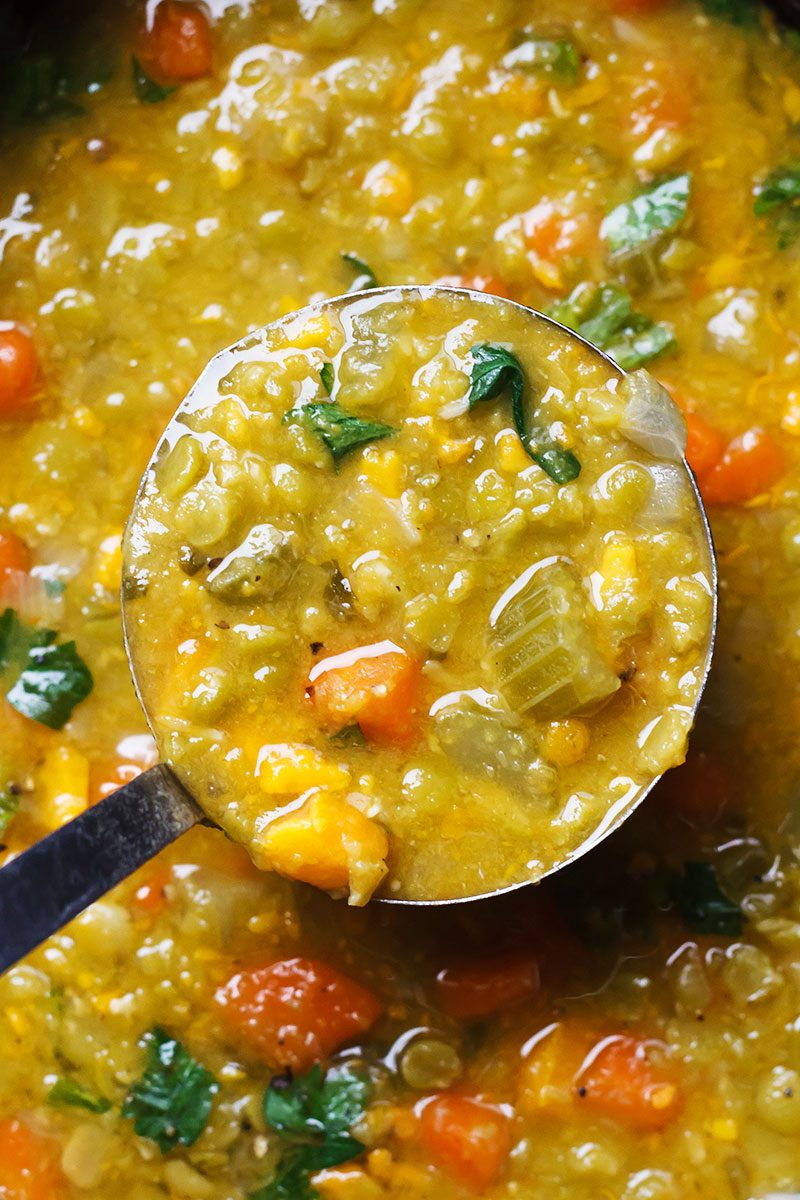 Crockpot Vegan Yellow Split Pea Soup - Vegan With Curves