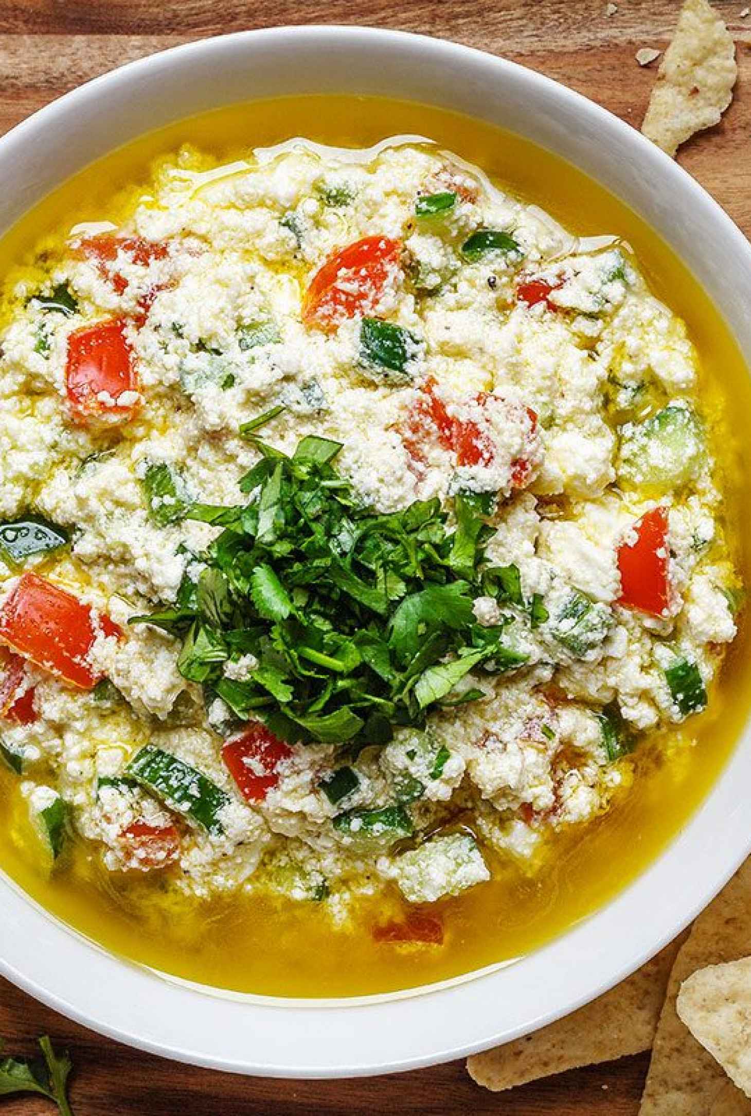 Cheese Salad Dip - #recipe by #eatwell101 - https://www.eatwell101.com/cheese-salad-dip-recipe