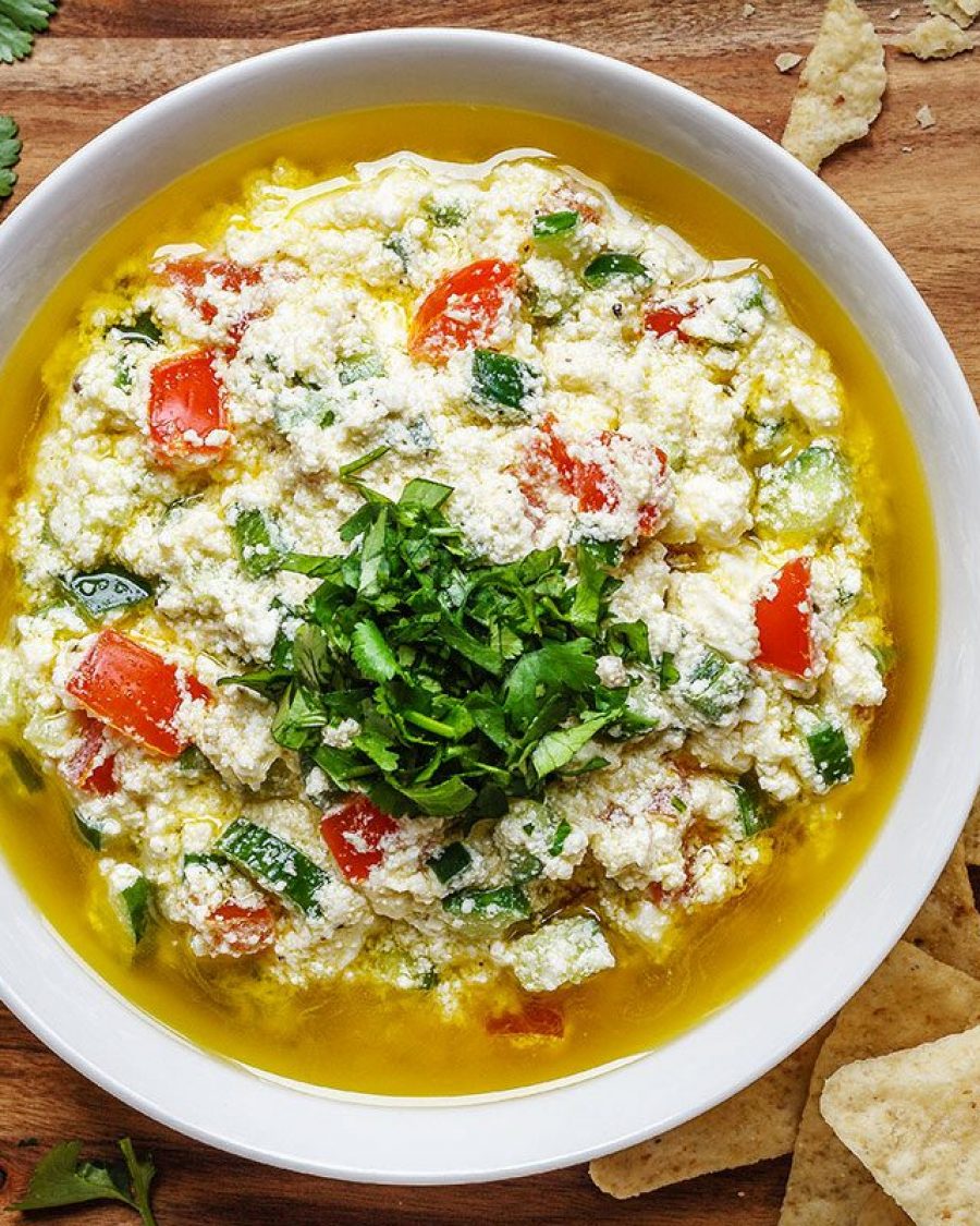 Cheese Salad Dip - #recipe by #eatwell101 - https://www.eatwell101.com/cheese-salad-dip-recipe