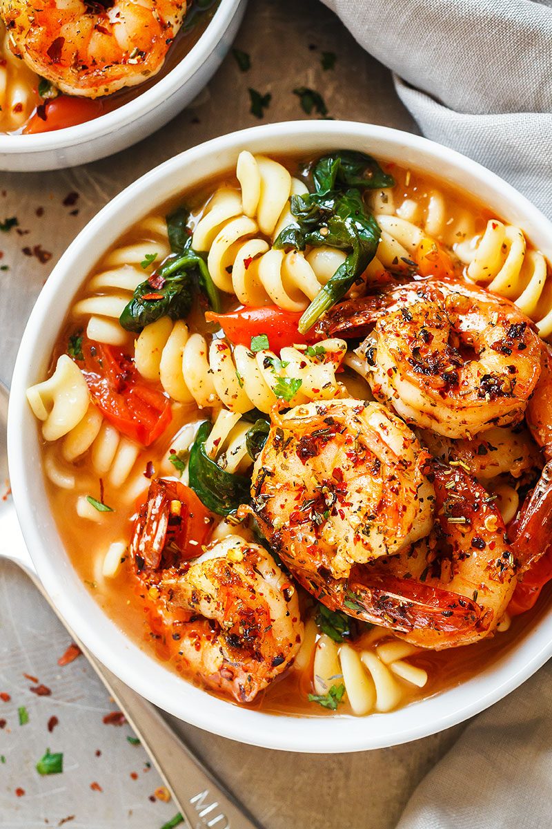 Pasta Soup with Shrimp