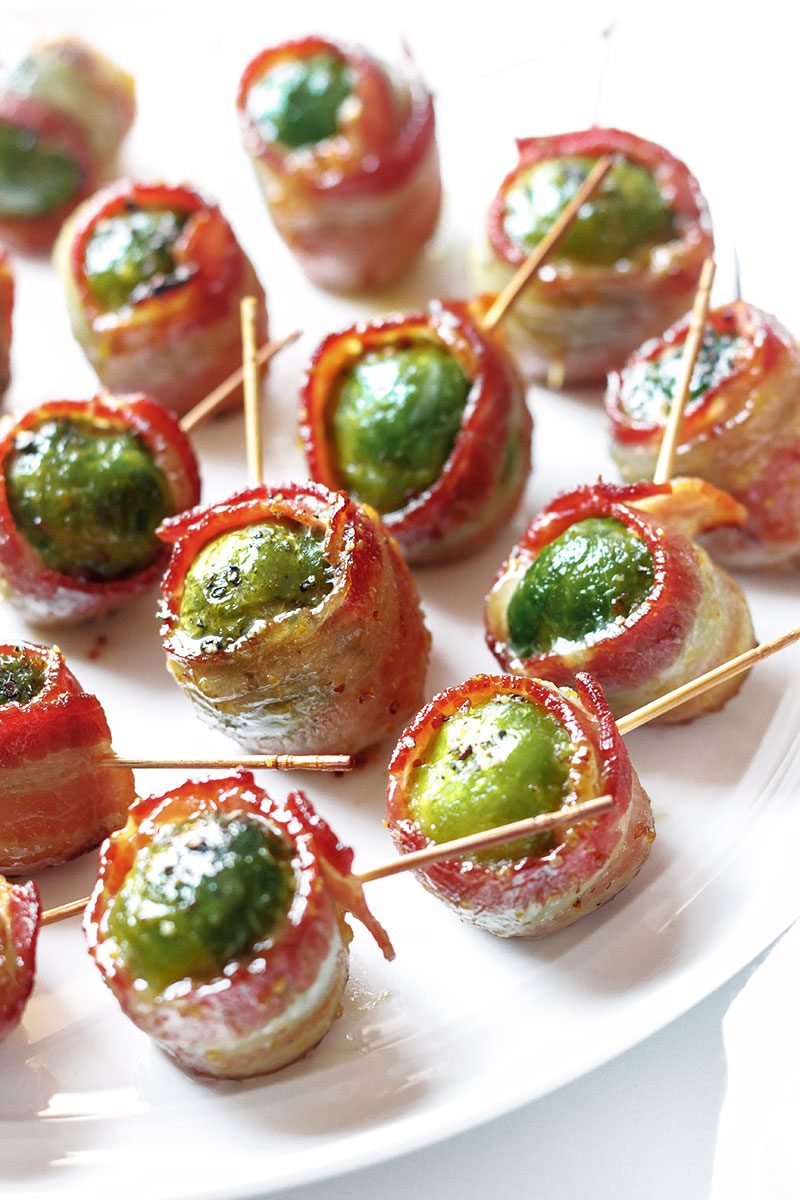 Bacon Maple Roasted Brussels Sprouts