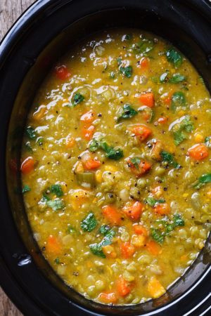 Slow Cooker Sweet Potato Split Pea Soup