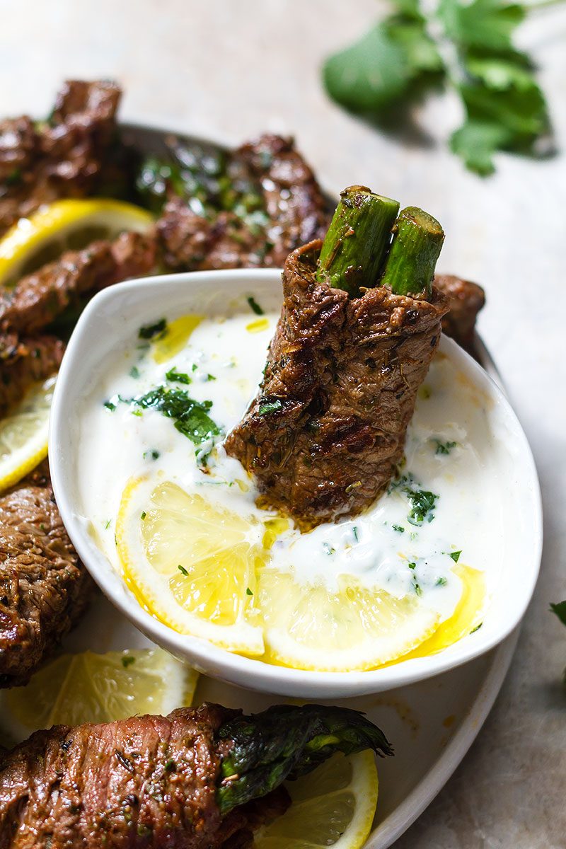 Grilled Asparagus & Steak Fajita Roll-Ups