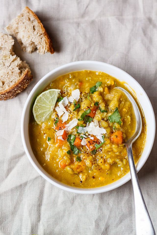 Slow Cooker Sweet Potato Split Pea Soup