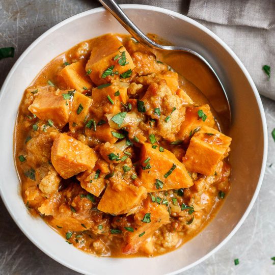 Cauliflower Sweet Potato Curry-11 Easy Ways To Cook Sweet Potatoes