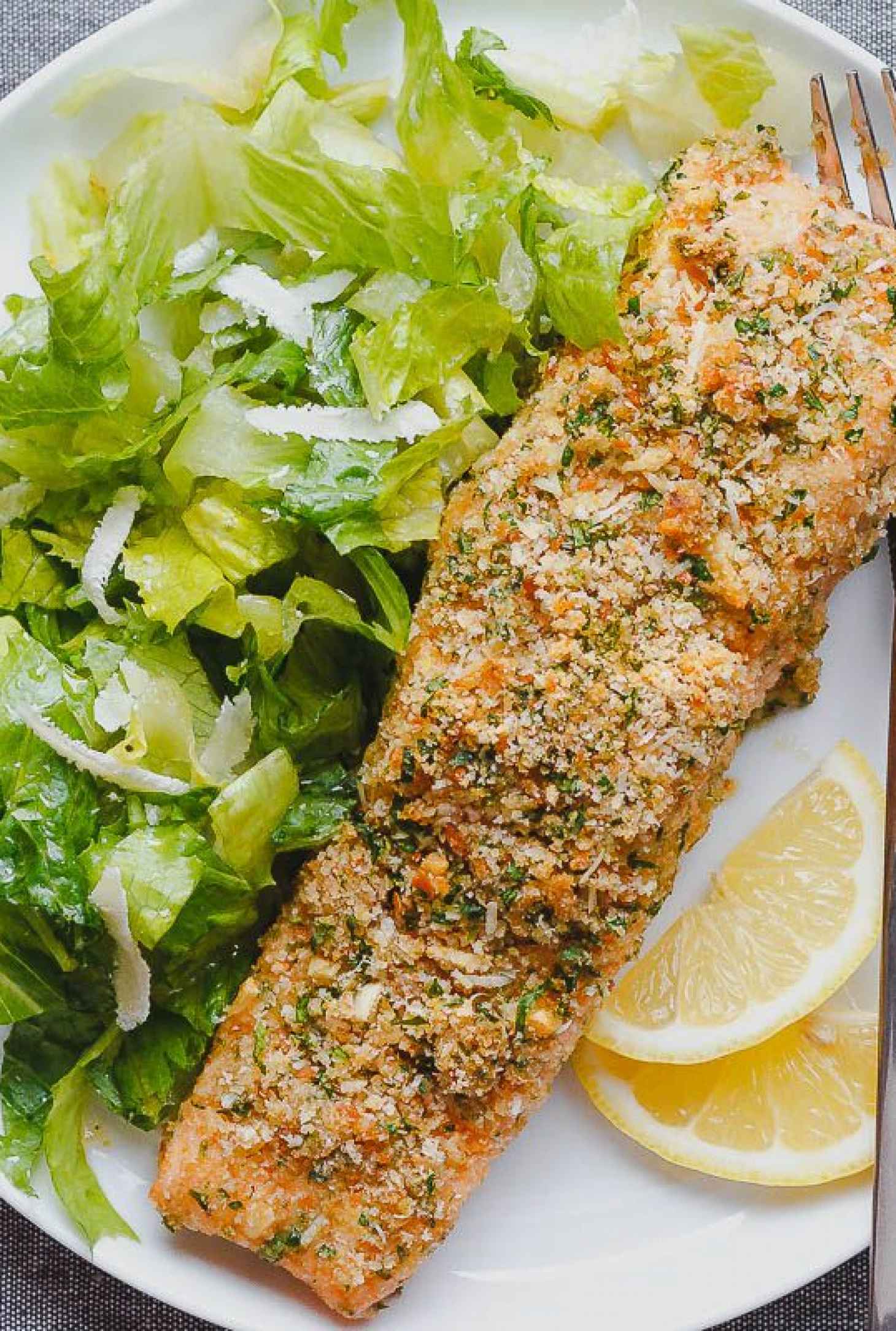 Baked Parmesan Crusted Salmon - #recipe by #eatwell101 - https://www.eatwell101.com/baked-parmesan-salmon-recipe