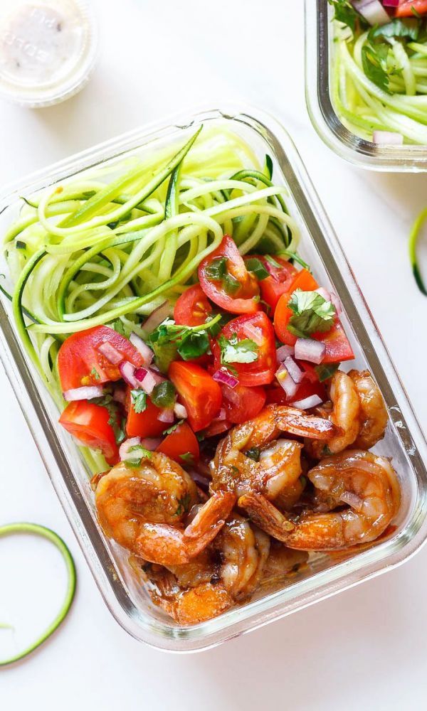 Shrimp Meal-Prep with Zucchini Noodles