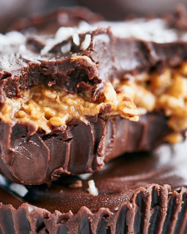 Almond Butter Coconut Cups - #recipe by #eatwell101 - https://www.eatwell101.com/almond-butter-cups-recipe