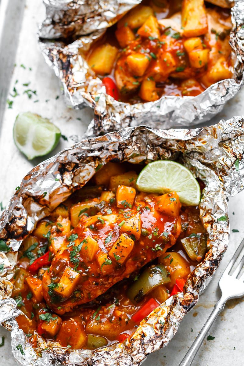 BBQ Chicken Foil Packets • Salt & Lavender