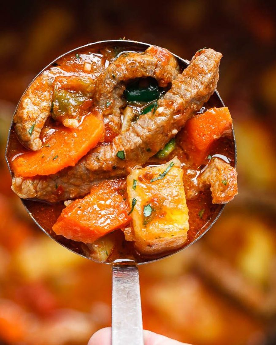 Instant Pot Carrot Potato Beef Stew - #recipe by #eatwell101 - https://www.eatwell101.com/instant-pot-beef-stew-recipe
