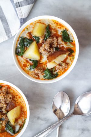 Potato Spinach Sausage Soup (Instant Pot)