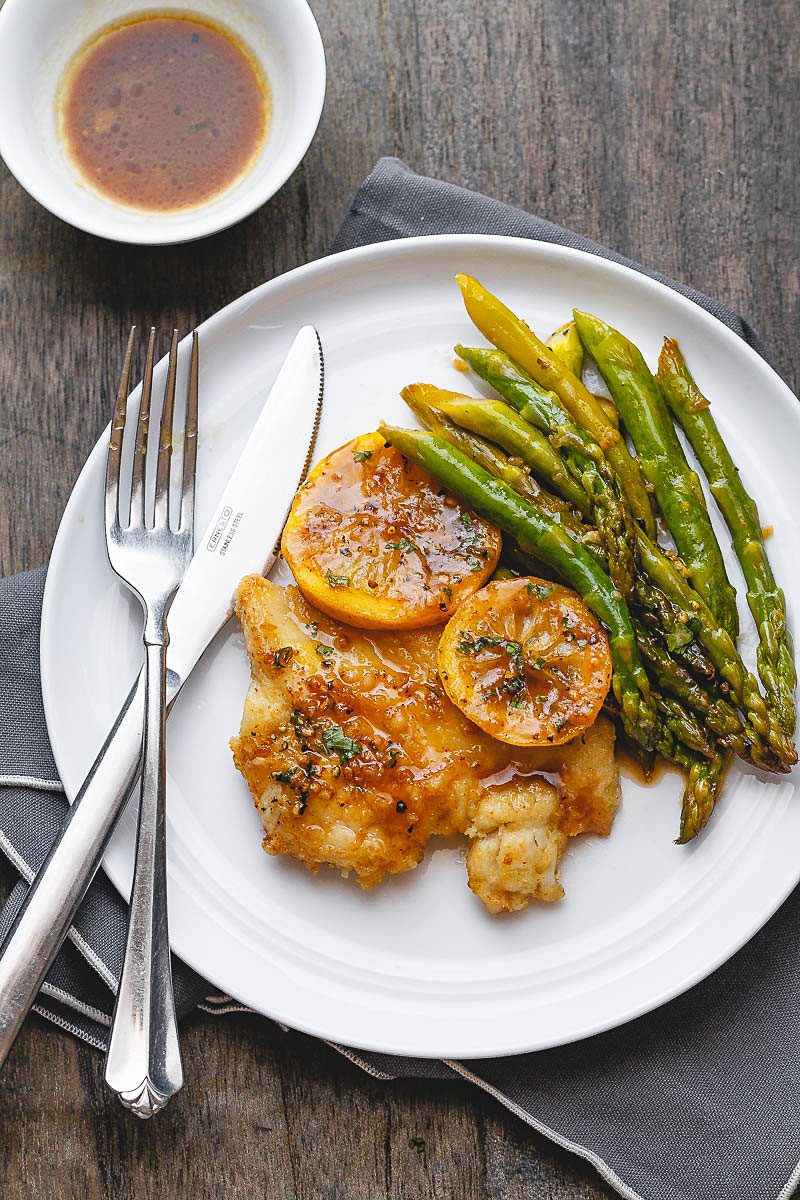 Lemon Butter Chicken with Asparagus - Here’s a delicious, bright recipe for a Spring dinner.