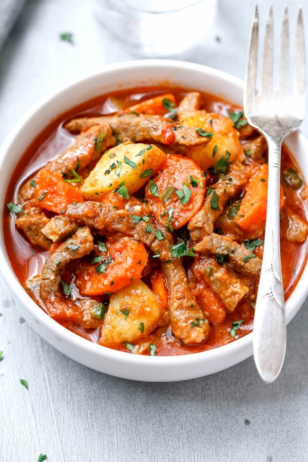 Instant Pot Carrot Potato Beef Stew - #recipe by #eatwell101 - https://www.eatwell101.com/instant-pot-beef-stew-recipe