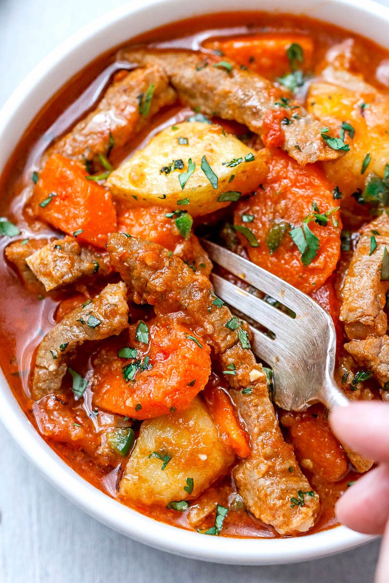 Instant Pot Carrot Potato Beef Stew - Comfort food at its finest and incredibly flavorful. This hearty beef stew with cooks in 20 minutes in the Instant Pot
