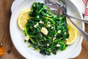 Garlic Butter Sauteed Spinach - A super easy and healthy recipe for a side everyone with love.