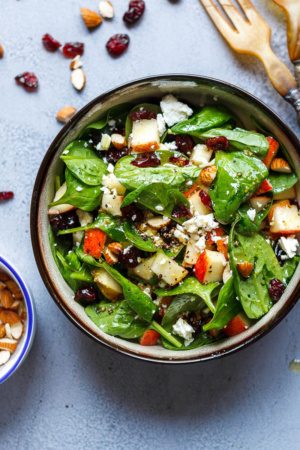 Apple Feta Spinach Salad