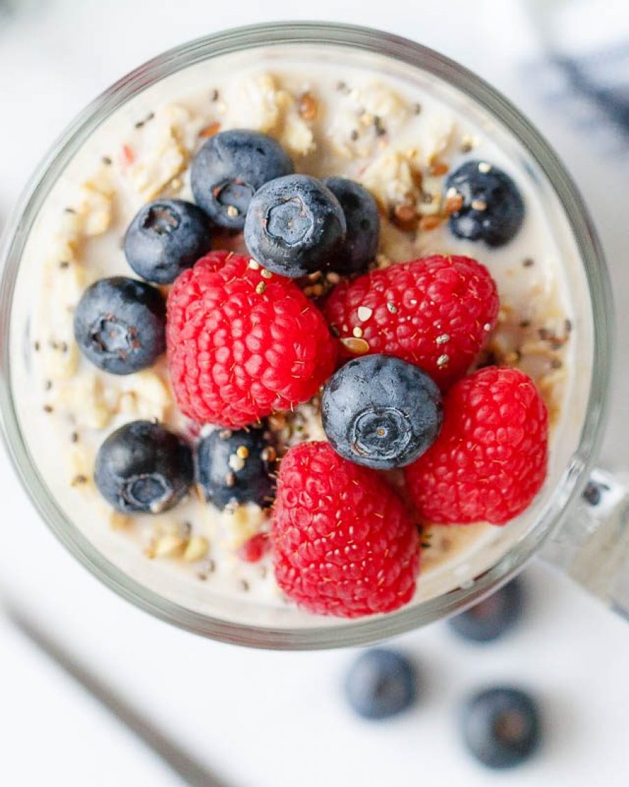 Avoine Vegan Overnight - #recipe by # eatwell101 - https://www.eatwell101.com/vegan-overnight-oats-recipe