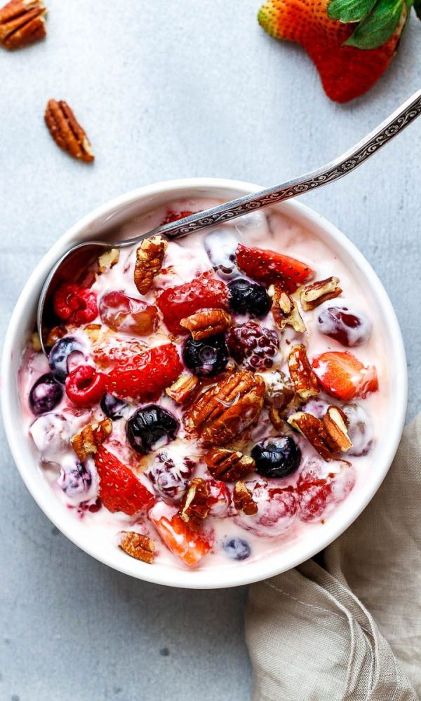 Berry Cheesecake Fruits Salad