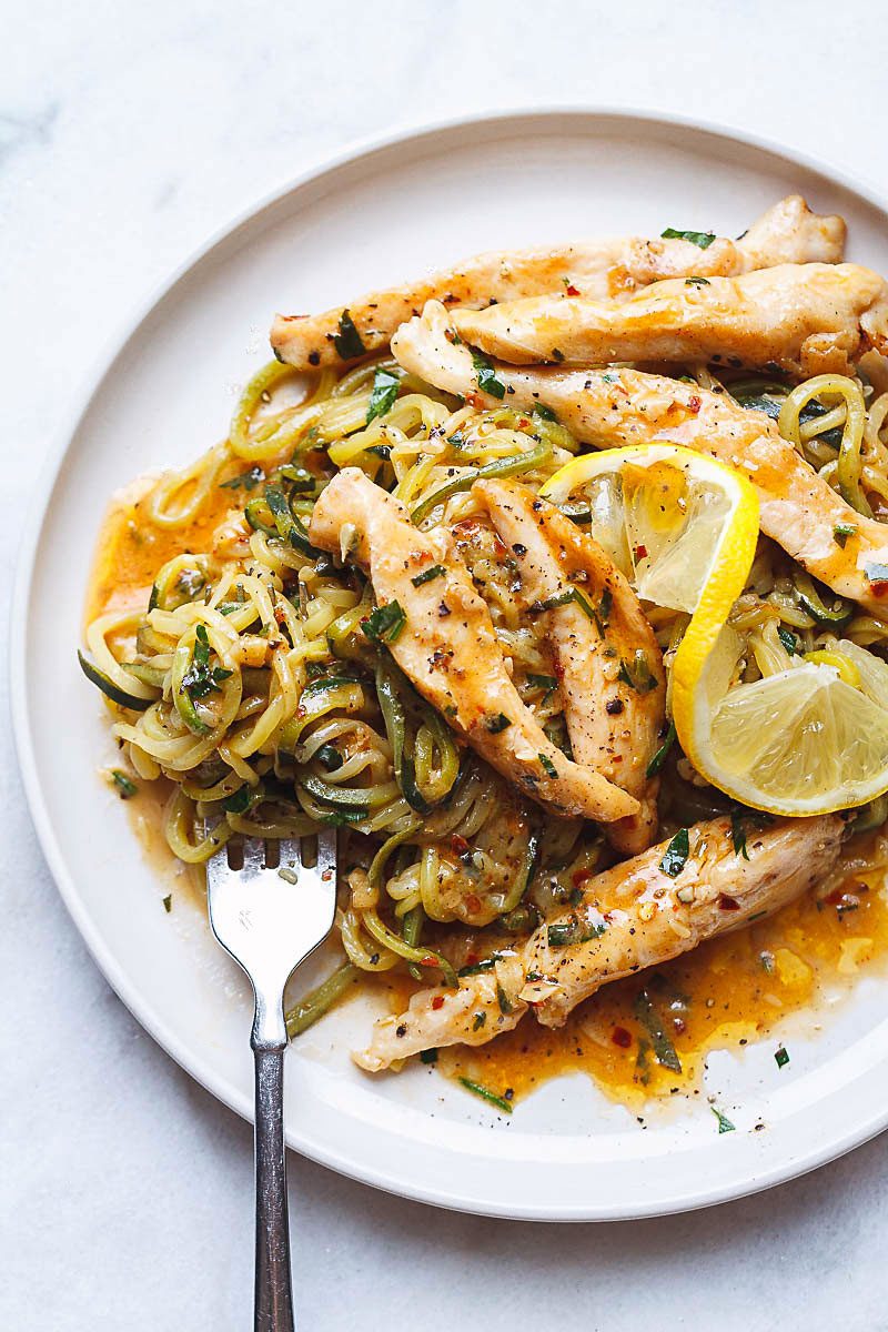 Cowboy Butter Chicken and Zucchini Noodles - #eatwell101 #recipe #keto #paleo #lowcarb #glutenfree #chicken - This GORGEOUS 15-minute paleo dinner idea is simple, easily customizable and pretty much fail-proof.